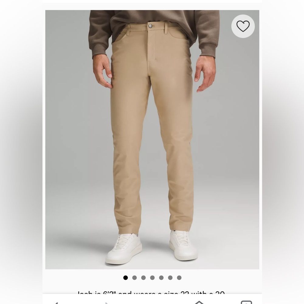 Lululemon men’s pants- ABC Classic-Fit 5 Pocket Pant 34” Utilitech Color-trench